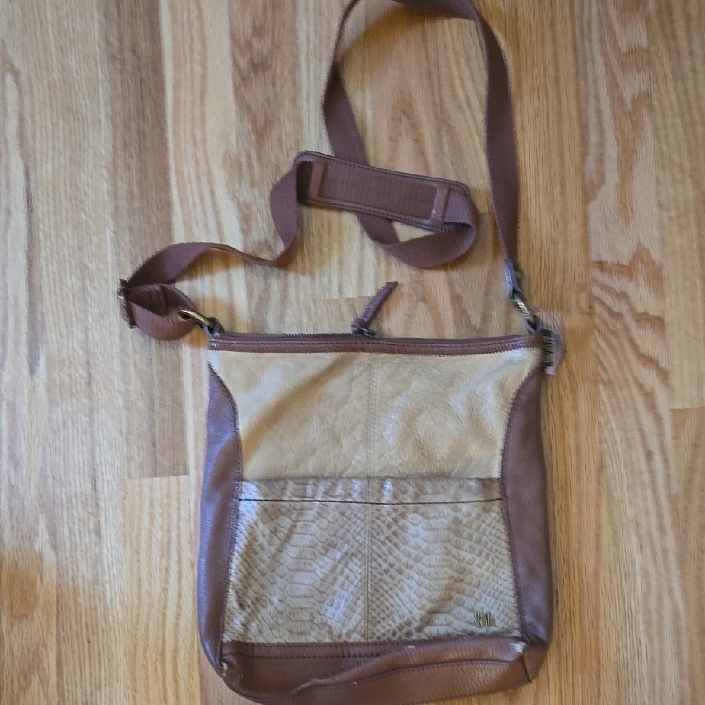 Brown and Tan Crossbody Bag